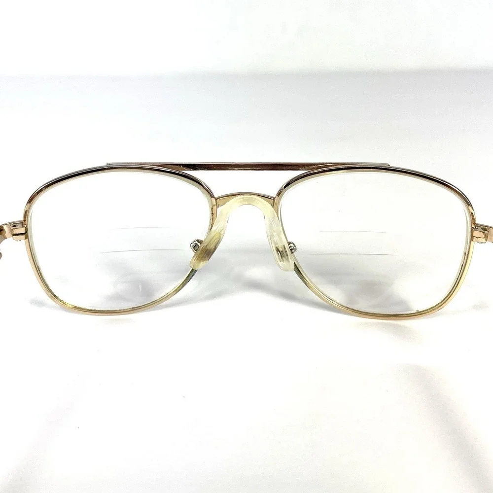 Vintage‎ Aviator Eyeglass Frames Gold Tone Tortoise 52-16-140
